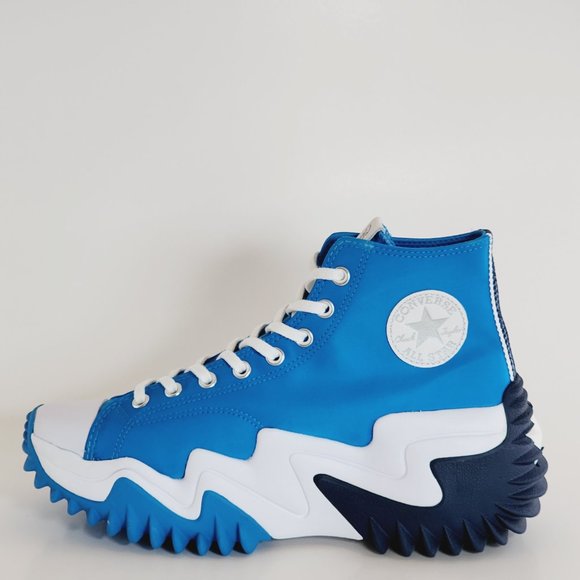 Converse Run Star Motion Hi Dial Up Blue Women's Platform Sneakers A03078C NWT - Picture 3 of 6